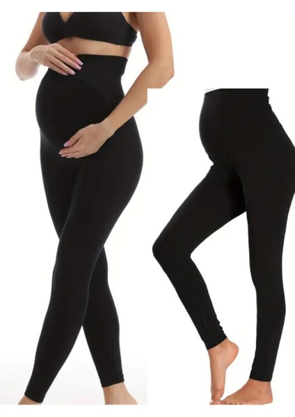 Korseli 1 Beden Ayarlanabilir Bel Organik Pamuklu Hamile Tayt