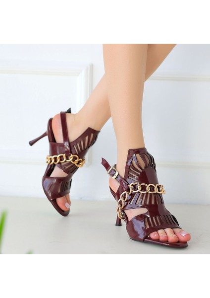 Bernishoes Lidya Bordo Rugan Topuklu Ayakkabı fırsatları