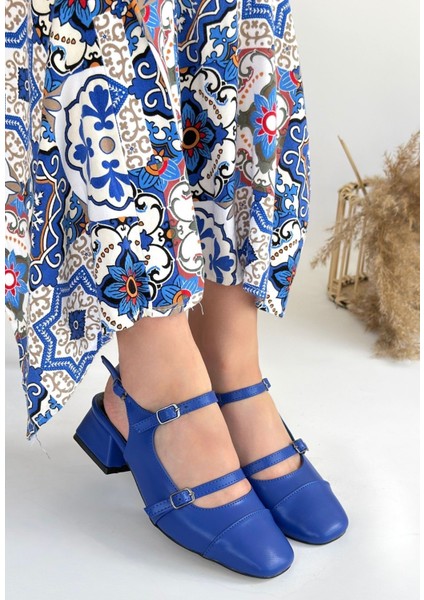 Bernishoes Doran Mavi Cilt Topuklu Ayakkabı fiyatları