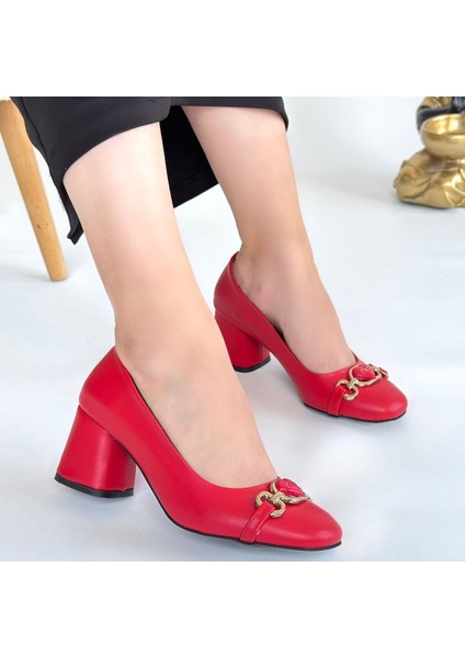 Bernishoes Lucky Kırmızı Cilt Topuklu Ayakkabı fırsatları