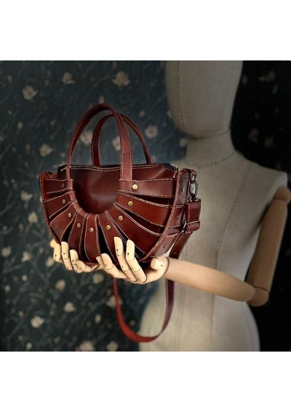 Carıdea El Yapımı Hakiki Deri Bayan Çanta, Clutch, El Omuz Çantası V5 fiyatları