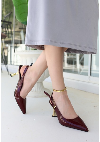 Bernishoes Zalin Bordo Rugan Topuklu Ayakkabı fiyatları