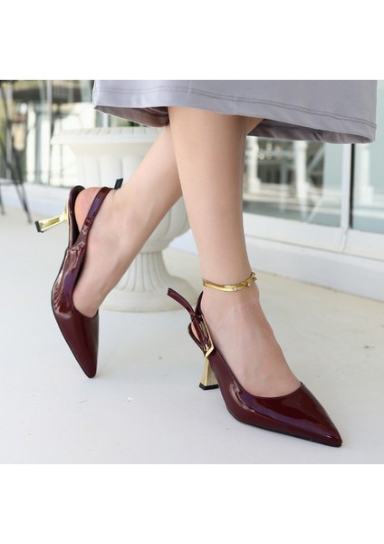 Bernishoes Zalin Bordo Rugan Topuklu Ayakkabı fırsatları