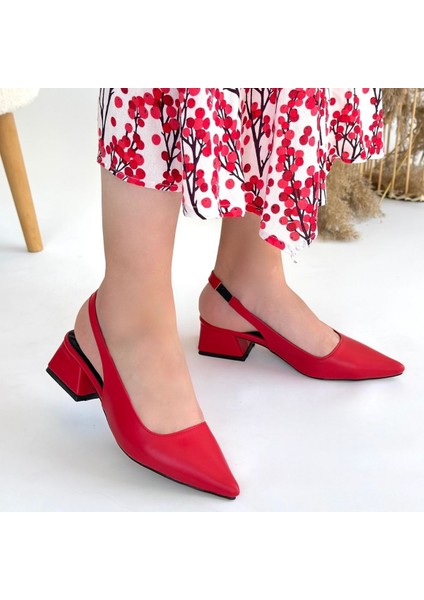 Bernishoes Morji Kırmızı Cilt Topuklu Ayakkabı fırsatları