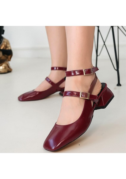 Bernishoes Karmi Mürdüm Cilt Topuklu Ayakkabı fırsatları