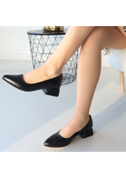 Bernishoes Desniy Siyah Cilt Topuklu Ayakkabı fırsatları
