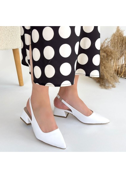 Bernishoes Morji Beyaz Cilt Topuklu Ayakkabı fırsatları