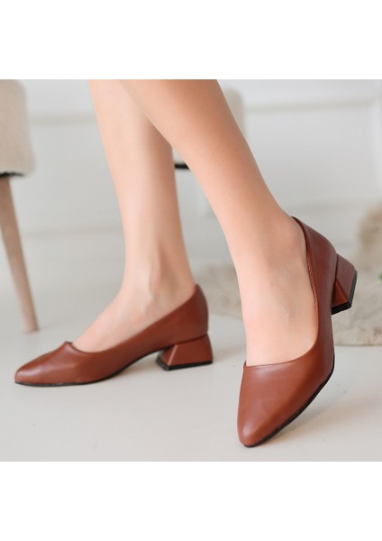 Bernishoes Desniy Taba Cilt Topuklu Ayakkabı fırsatları