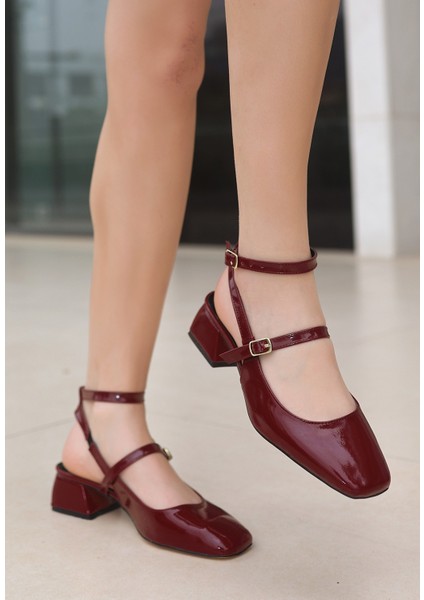 Bernishoes Karmi Bordo Rugan Topuklu Ayakkabı modelleri