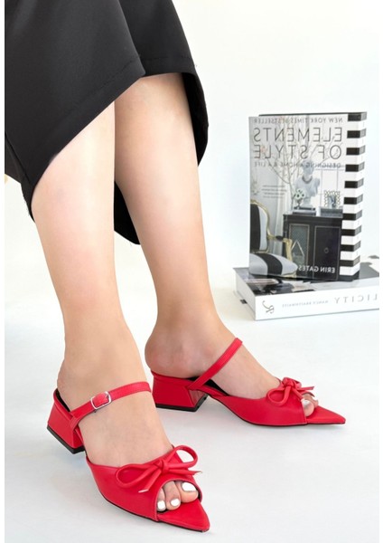 Bernishoes Lotta Kırmızı Cilt Topuklu Ayakkabı modelleri