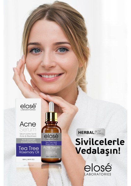 Rosemary Oil Çay Ağacı Yağı Akne ve Siyah Nokta Cilt Bakım Serumu 50ML. indirimleri