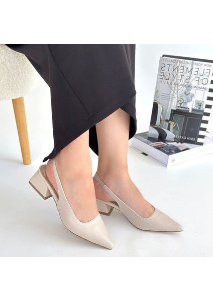 Bernishoes Morji Bej Cilt Topuklu Ayakkabı fırsatları