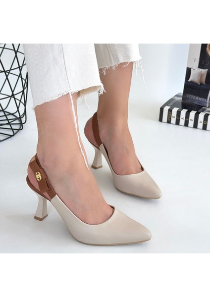 Bernishoes Toran Bej Cilt Topuklu Ayakkabı fırsatları