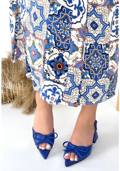 Bernishoes Lotta Mavi Cilt Topuklu Ayakkabı fiyatları