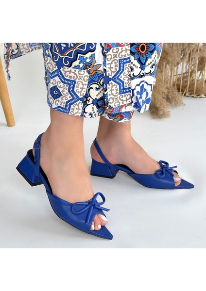 Bernishoes Lotta Mavi Cilt Topuklu Ayakkabı fırsatları
