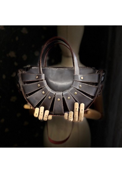 Carıdea El Yapımı Hakiki Deri Bayan Çanta, Clutch, El Omuz Çantası V42 indirimleri