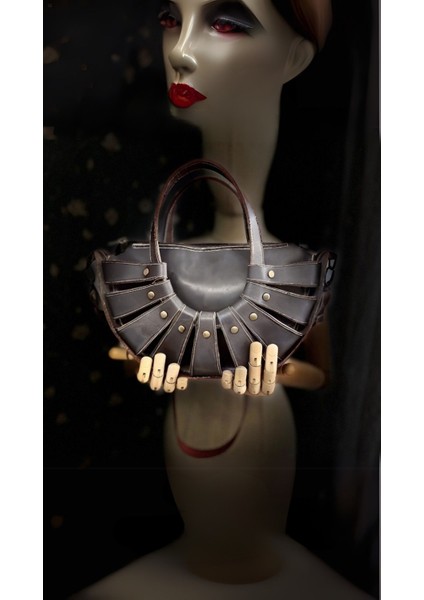 Carıdea El Yapımı Hakiki Deri Bayan Çanta, Clutch, El Omuz Çantası V107 indirimleri