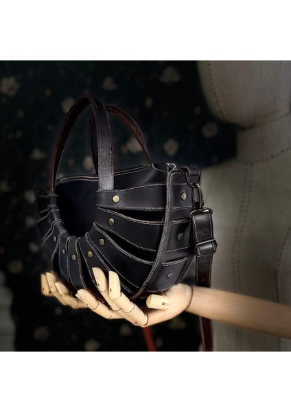 Carıdea El Yapımı Hakiki Deri Bayan Çanta, Clutch, El Omuz Çantası V61 modelleri
