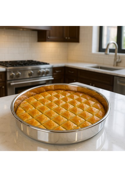 Paslanmaz Çelik Fırın Tepsisi - Paslanmaz Çelik Baklava Tepsisi - Börek Tepsisi