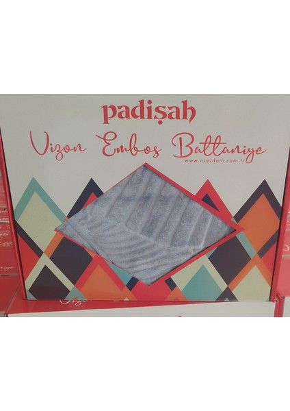 Padişah Vizon Embos Tek Kişilik Kutulu Battaniye 155*215