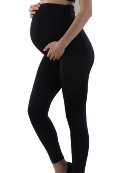 Kadın Siyah Soft Hamile Tayt