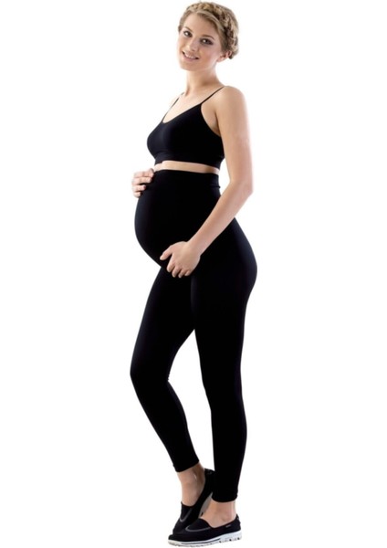 Siyah Dikişsiz Toparlayıcı Soft Hamile Tayt Yeni Sezon (1 Adet Ekonomik) modelleri