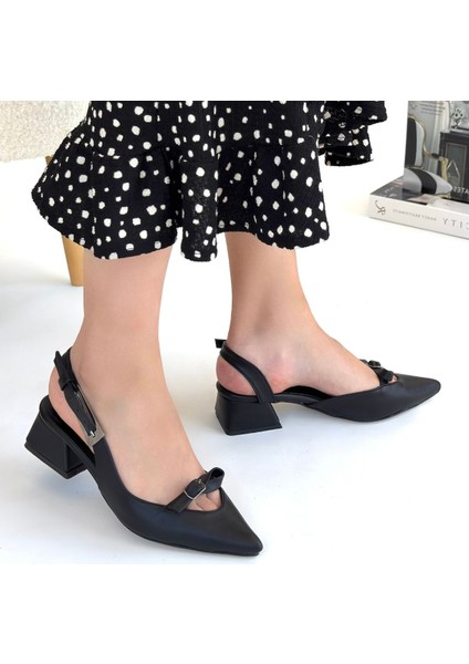 Bernishoes Rewat Siyah Cilt Topuklu Ayakkabı fırsatları