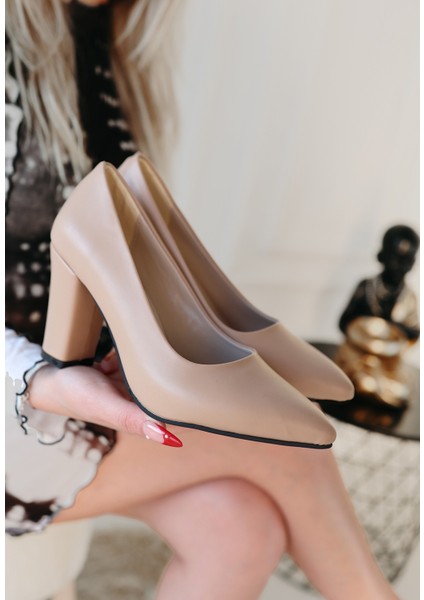 Bernishoes Giort Nude Cilt Topuklu Ayakkabı