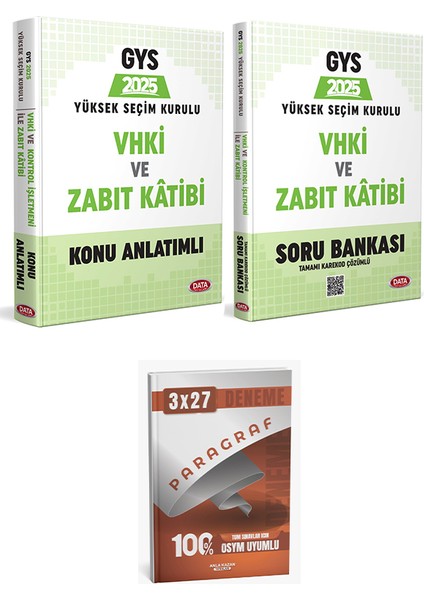 Anla Kazan + Data 2026 Yüksek Seçim Kurulu (Ysk) Vhki ve Zabıt Kâtibi Soru + Konu 3 Lü Set modelleri