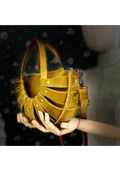 Carıdea El Yapımı Hakiki Deri Bayan Çanta, Clutch, El Omuz Çantası V53 fırsatları