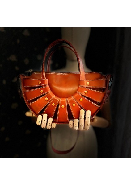 Carıdea El Yapımı Hakiki Deri Bayan Çanta, Clutch, El Omuz Çantası V117 indirimleri
