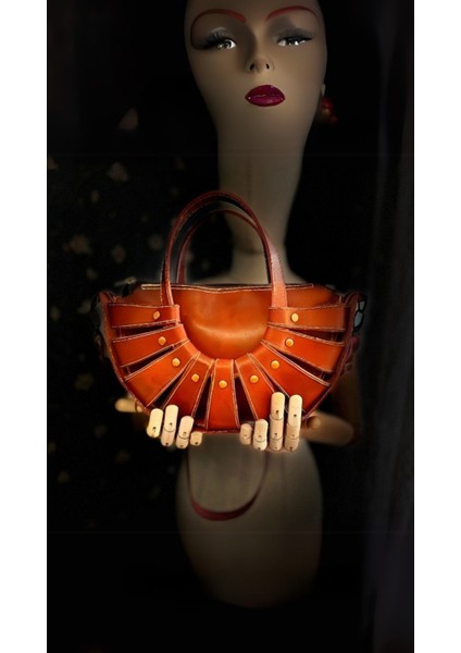 Carıdea El Yapımı Hakiki Deri Bayan Çanta, Clutch, El Omuz Çantası V73 fırsatları