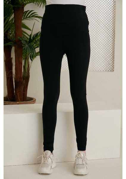 Beli Ayarlanabilir Hamile Tayt Siyah