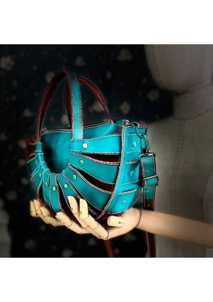 Carıdea El Yapımı Hakiki Deri Bayan Çanta, Clutch, El Omuz Çantası V105 fırsatları