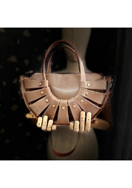 Carıdea El Yapımı Hakiki Deri Bayan Çanta, Clutch, El Omuz Çantası V100 modelleri