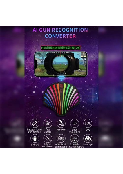 M4 Mobile Game Converter Adapter | Otomatik Tanıma | Klavye Mouse Dönüştürücü | Rgb LED Destekli Oyun Aparatı fırsatları