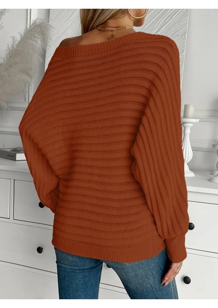 Kadın Uzun Kollu Tek Omuzu Açık Triko Bluz fiyatları