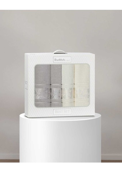 Camellıa Best Set Gri Krem Hamam Seti 2 Havlu+2 Plaj Havlusu fırsatları