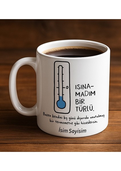 Komik - Esprili Kupa Bardak Termometre Tasarımlı Komik Kupa Bardak