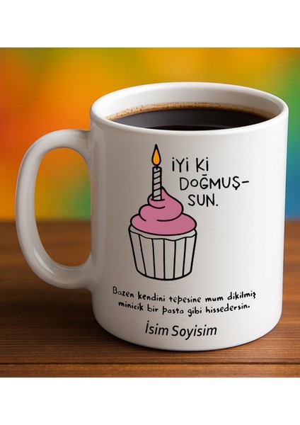 Komik - Esprili Kupa Bardak Iyi Ki Doğmuşsun Yazılı Komik Kupa Bardak