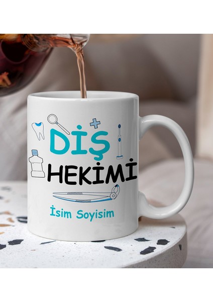 Diş Hekimi Özel Tasarım Kupa Bardak