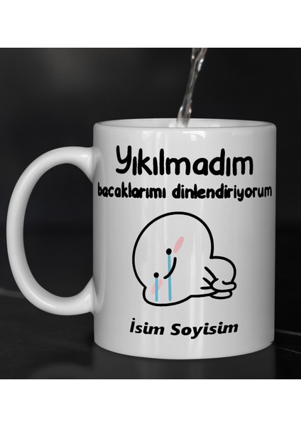 Komik - Esprili Kupa Bardak Yıkılmadım Tasarımlı Komik Kupa Bardak