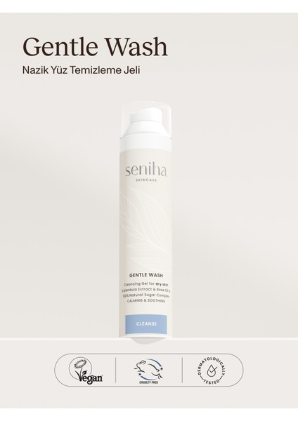 Gentle Wash I Nazik Yüz Temizleme Jeli I Nemlendirici I Kuru Cilt Tipi