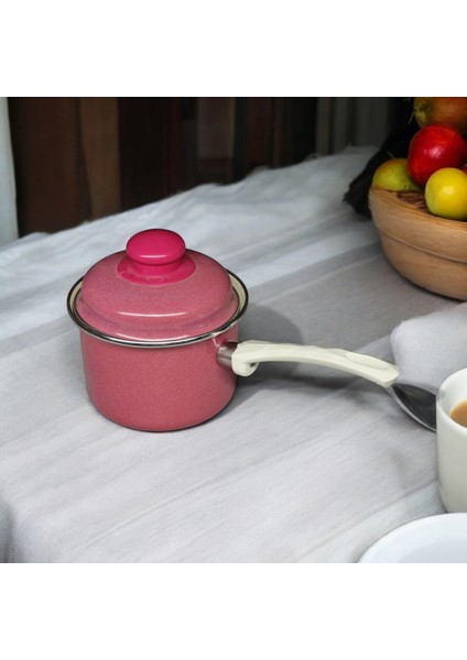 Emaye Yumurta Haşlama Sos Mama Tavası 12 cm 800ML Kırmızı Kapaklı fiyatları