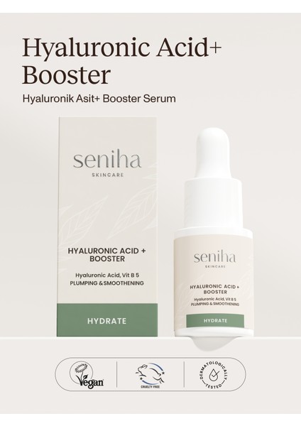 Hyaluronic Acid+ Booster I Nemlendirici Canlandırıcı Serum I Tüm Cilt Tipleri