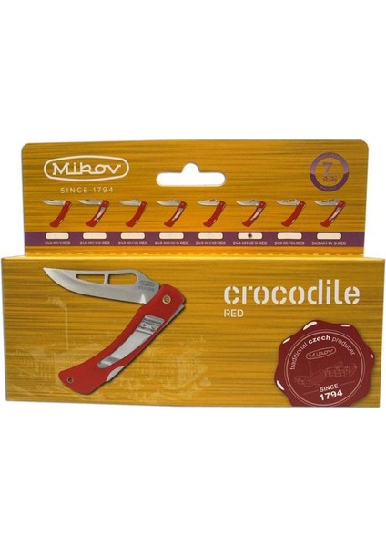 V1812899 Crocodile Knife Kırmızı Çakı (243-NH-1/B Clip/red)