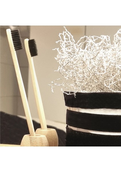 Ba&der 2'li Paket %100 Doğal Bambu Diş Fırçası ( Yetişkin Siyah Orta 2'li) fırsatları