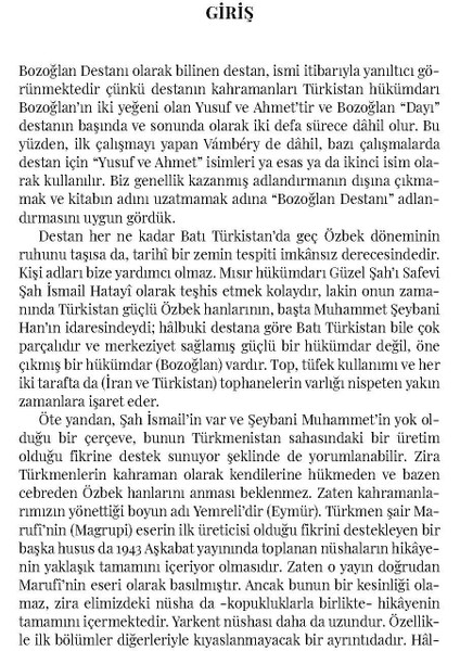 Bozoğlan Destanı - Fergana Nüshası