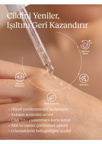 Retinol Booster I Canlandırıcı Pürüzsüzleştirici Aydınlatıcı Serum I Tüm Cilt Tipleri fiyatları