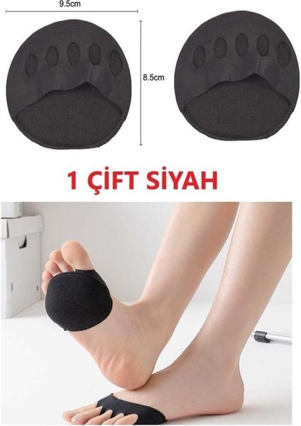 Siyah Renk Kumaş 5 Parmağa Geçen Metatarsal Parmak Altı Koruyucu Hava Alabilen Ayak Pedi fiyatları